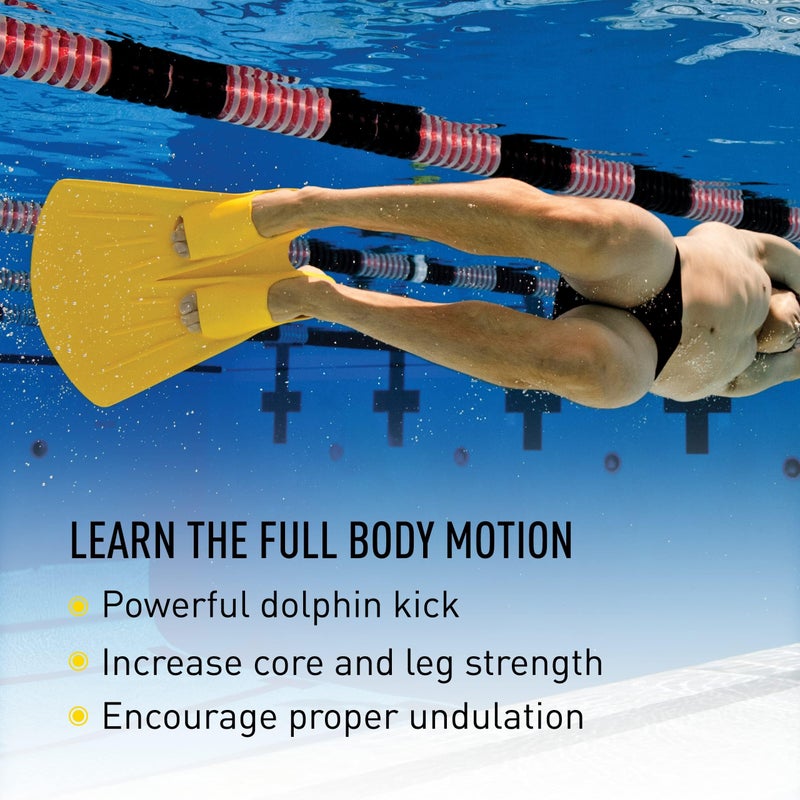 FINIS Foil Monofin Swim Fin - Rubber Monofin for Adults - Strengthens Core & Legs - Dolphin Kick Training - X-Large - Image 3